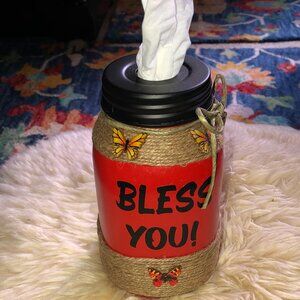 HANDCRAFTED MASON JAR TISSUE DISPENSER